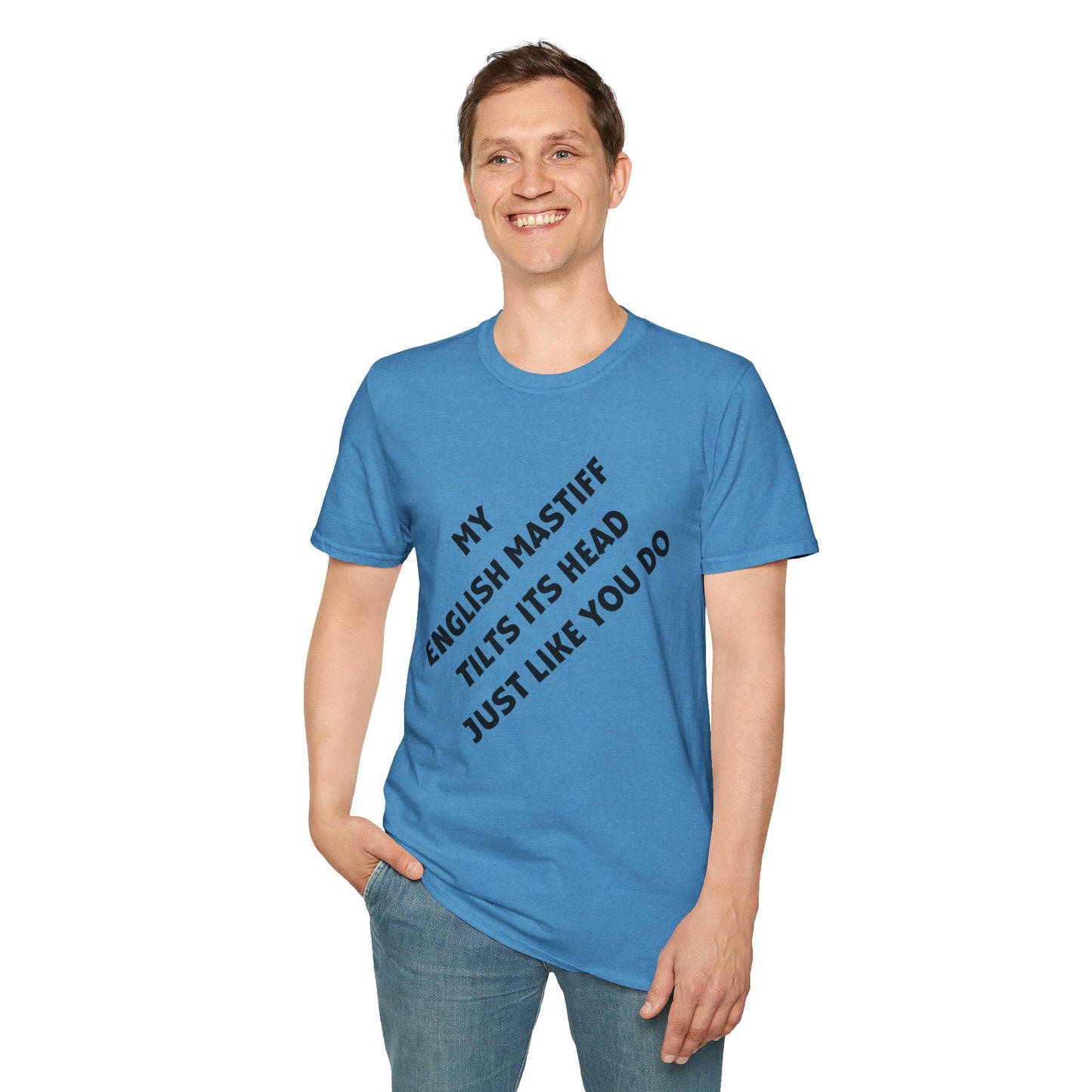 Funny English Mastiff Lover's Head Tilt Unisex T-Shirt