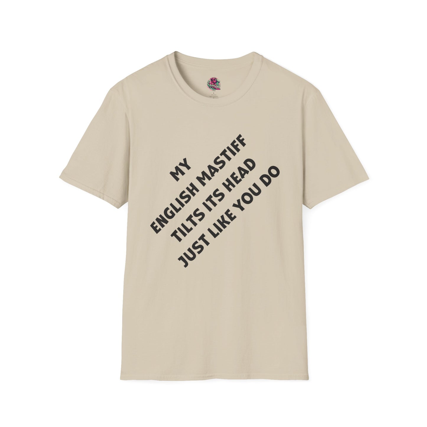 Funny English Mastiff Lover's Head Tilt Unisex T-Shirt