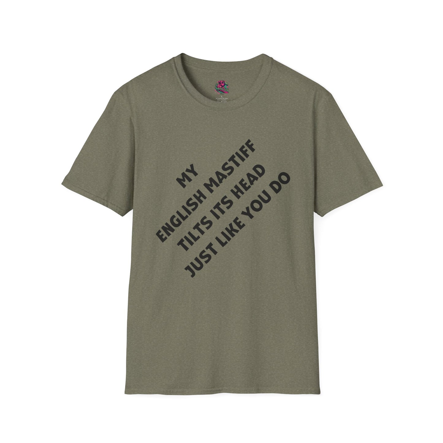 Funny English Mastiff Lover's Head Tilt Unisex T-Shirt
