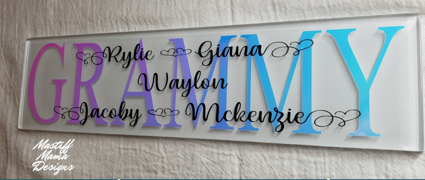 Personalized Glass Tiles for Mom Dad Grandparent Friend Teacher Pet Parent