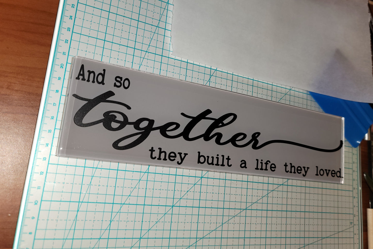 Personalized Glass Tiles for Home And so together they built a life they loved