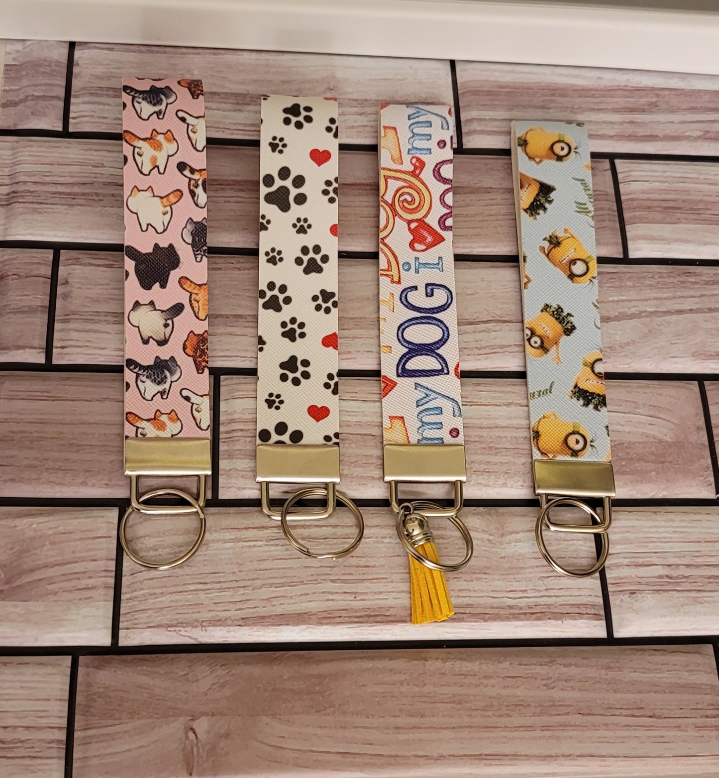 Faux Wristlet Keychains - 20 design options - limited quantities