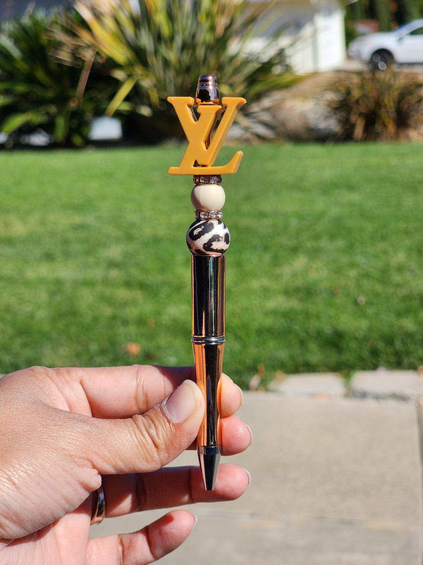 Custom Made LV Beaded Writing Pen ONLY - 1 AVAILABLE