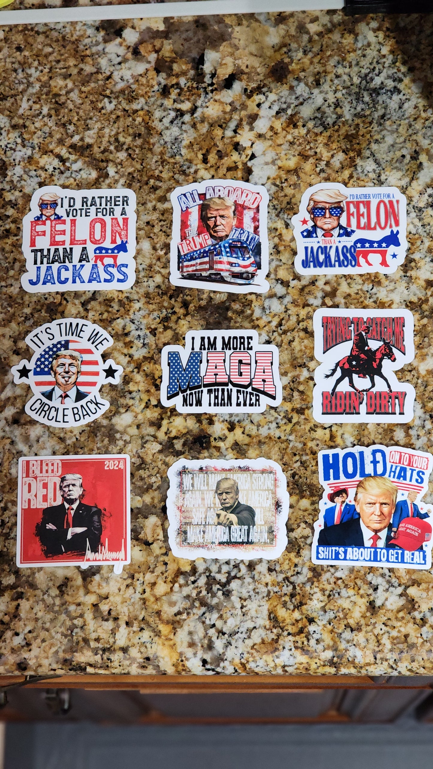 Political Trump Sticker Designs - 9 Designs