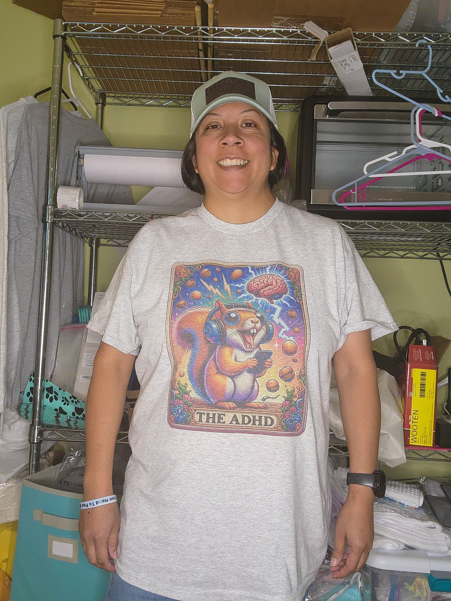 The Squirrel ADHD Tarot Card Unisex Short Sleeve Shirt