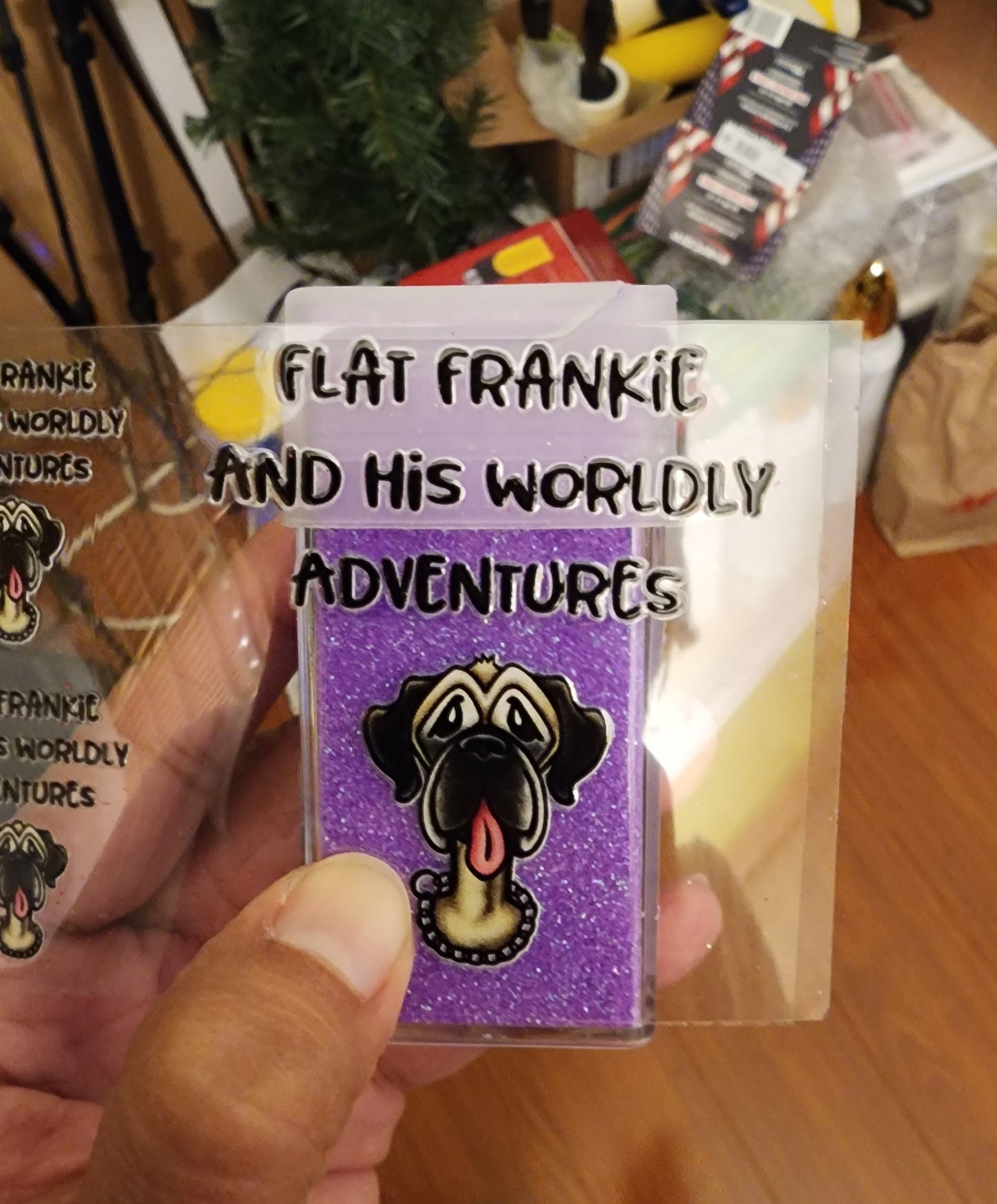Flat Frankie Glitter Flat Style Ornament - Single Sided - Use Drop Down Menu To Select Size & Color
