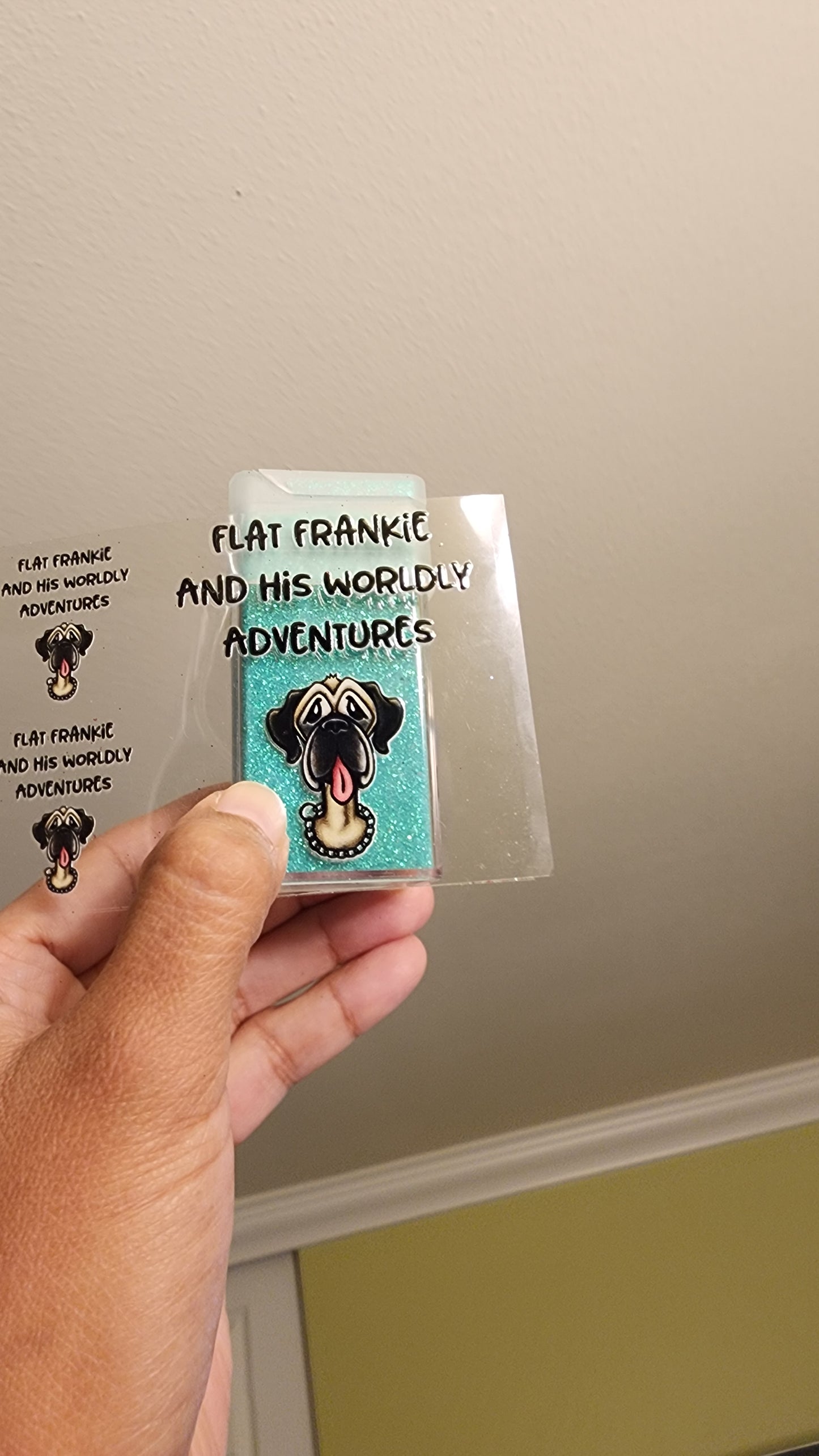 Flat Frankie Glitter Flat Style Ornament - Single Sided - Use Drop Down Menu To Select Size & Color