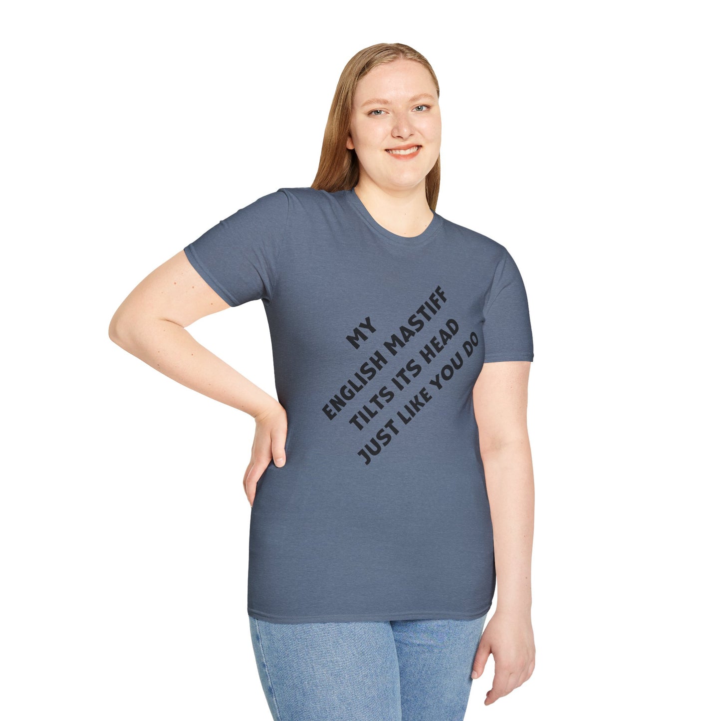 Funny English Mastiff Lover's Head Tilt Unisex T-Shirt