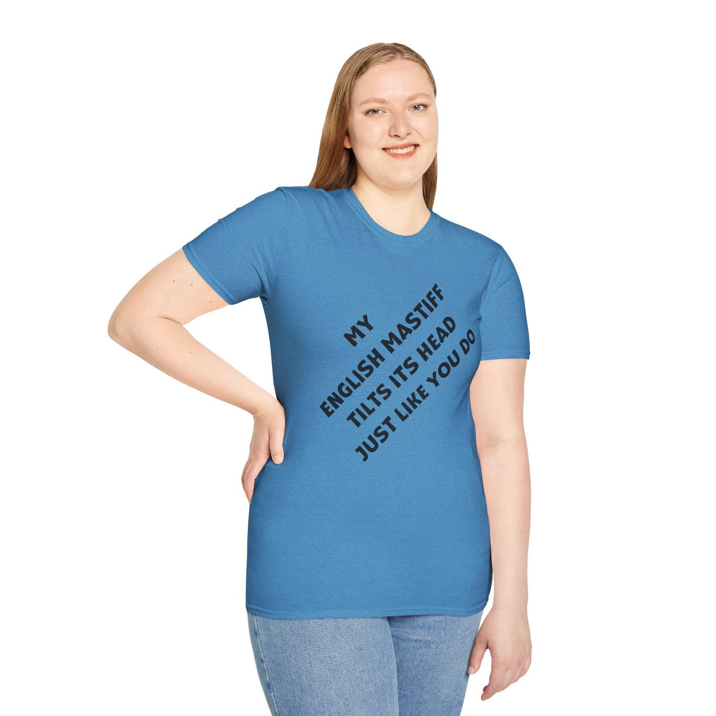 Funny English Mastiff Lover's Head Tilt Unisex T-Shirt