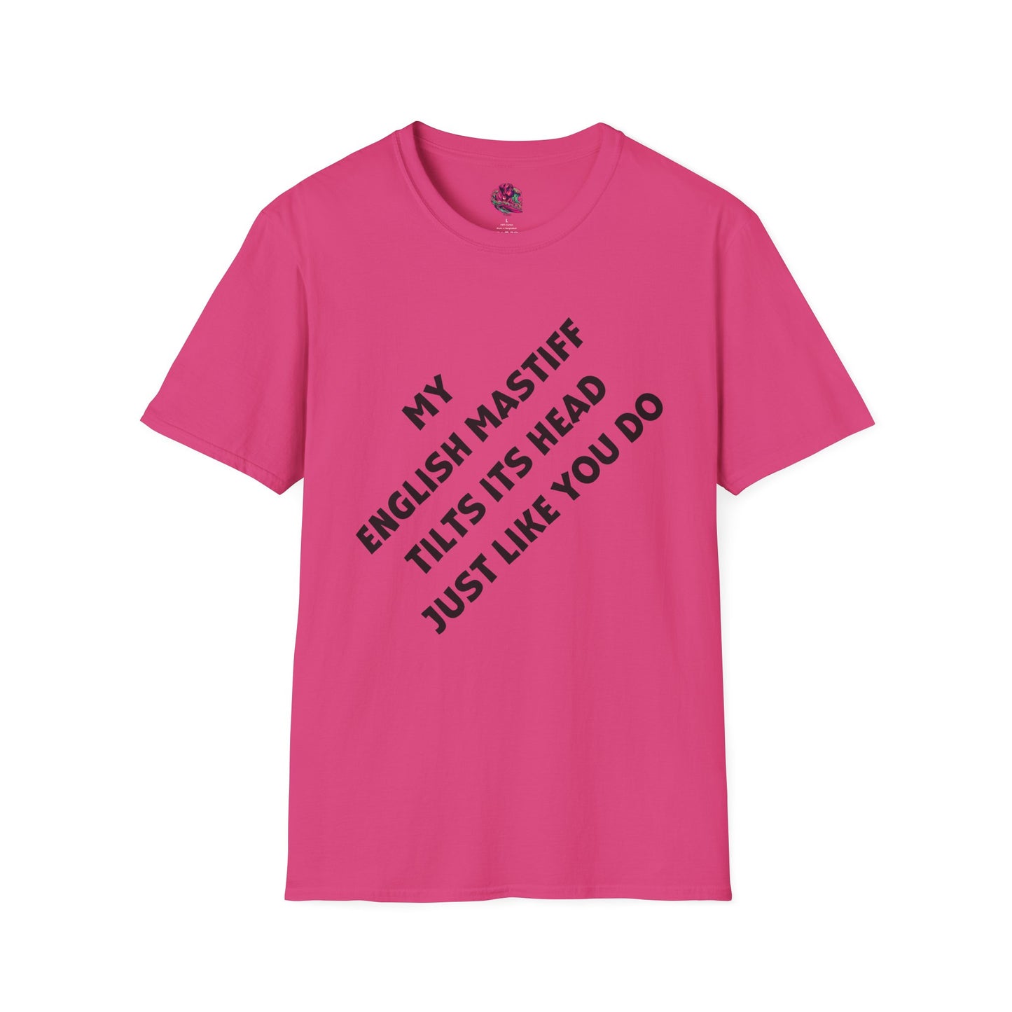 Funny English Mastiff Lover's Head Tilt Unisex T-Shirt