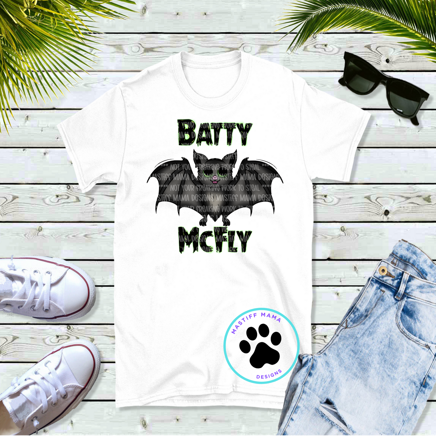 Batty McFly Unisex White Short Sleeve Shirt