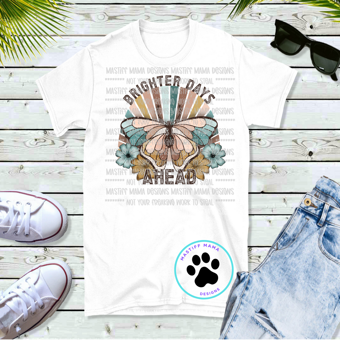 Brighter Days Ahead Unisex White Short Sleeve Shirt