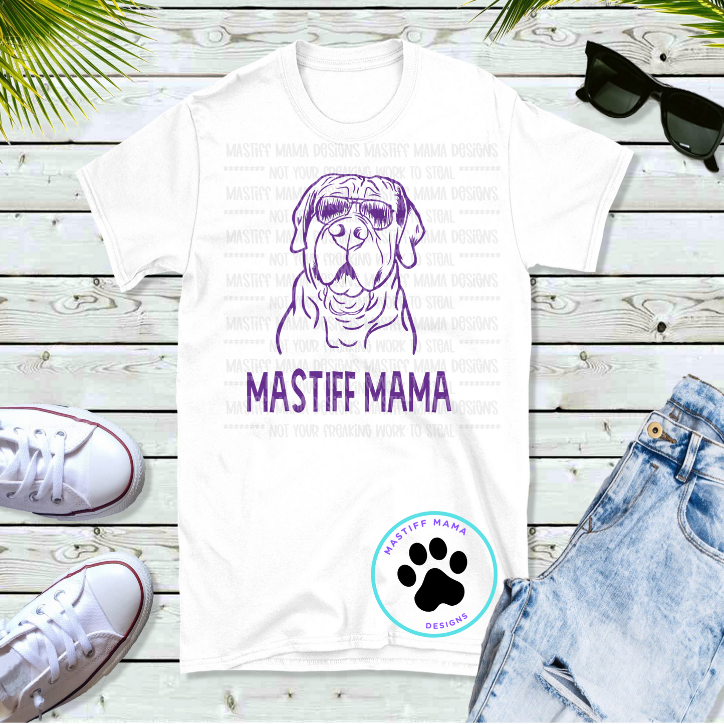 Mastiff Mama Short Sleeve Unisex Shirt - 2 design & shirt color options