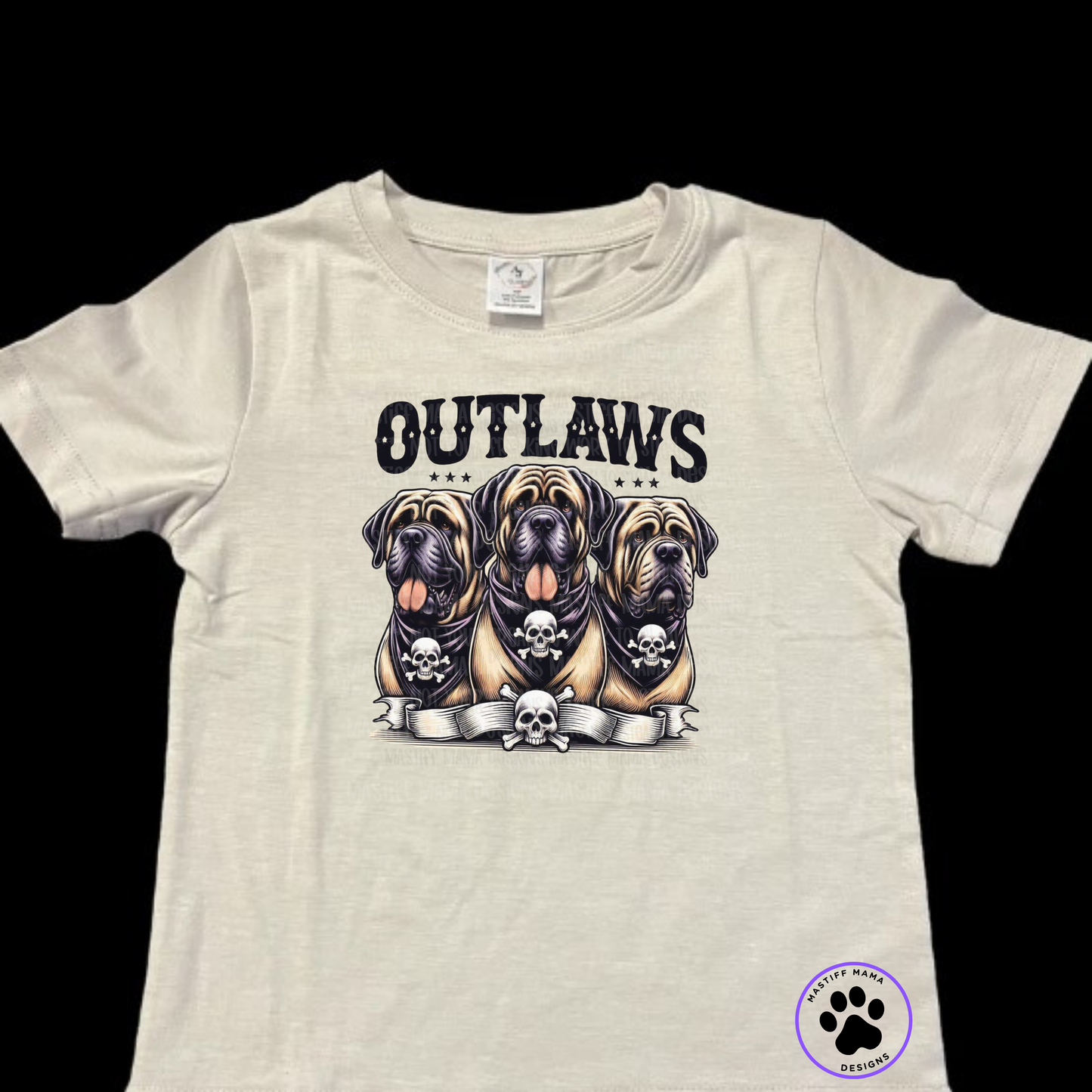Mastiff Lovers Outlaws Kid Short & Long Sleeve Shirt And Color Options