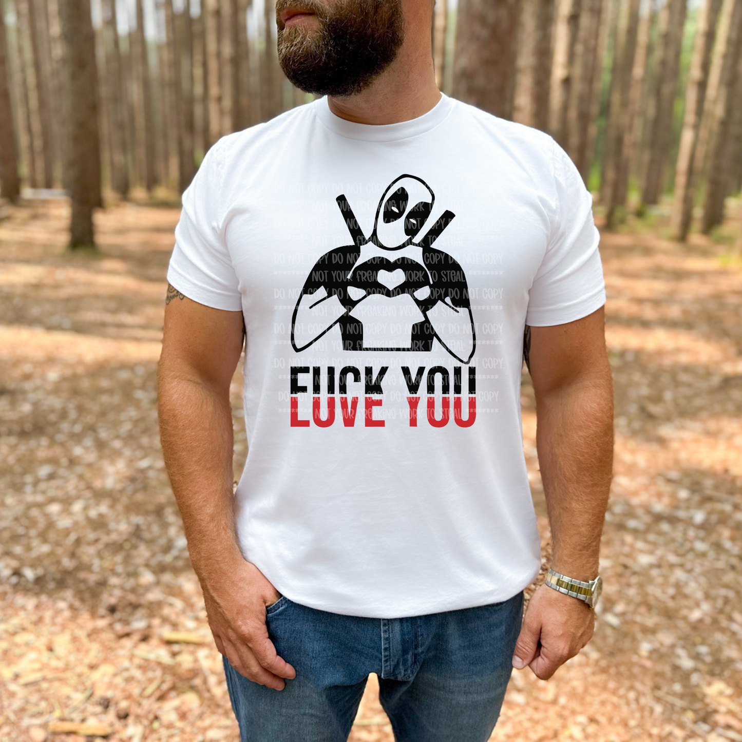 Dead Pool Movie F*ck You Love You Unisex Short Sleeve Shirt - LIMITED Availability - 2 Color Options