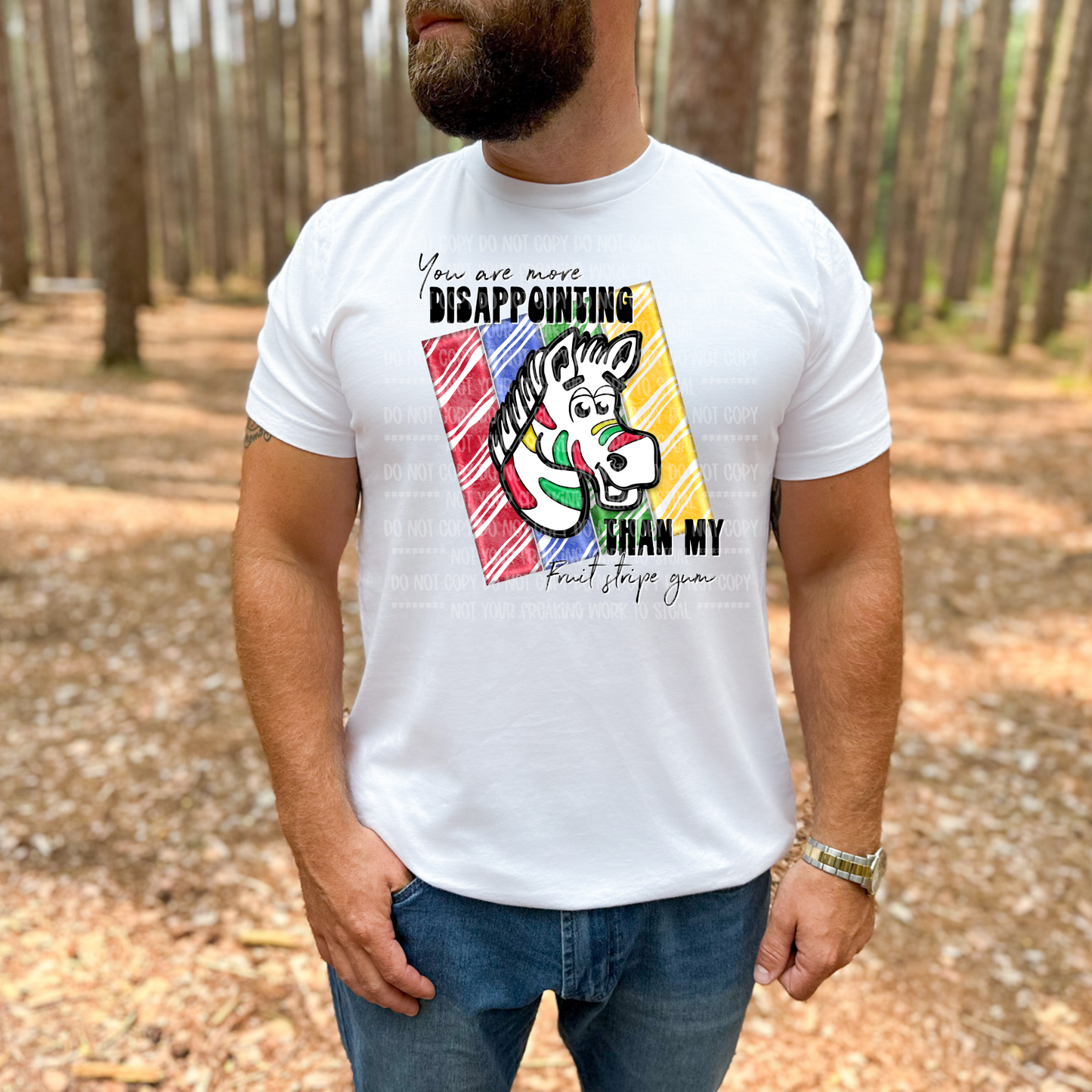 2 Design Options- Zebra Fruit Stripe Gum Relationships & People More Disappointing Unisex Short Sleeve Shirt - LIMITED Availability 2 color options
