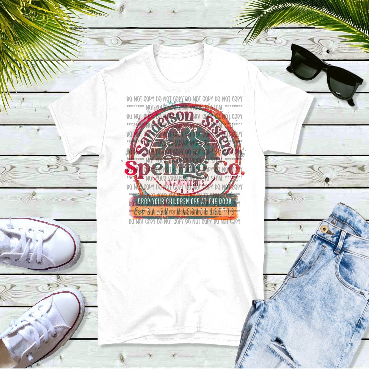 3 Color Options Halloween Sisters Spelling Co HP Unisex White Short Sleeve Shirt