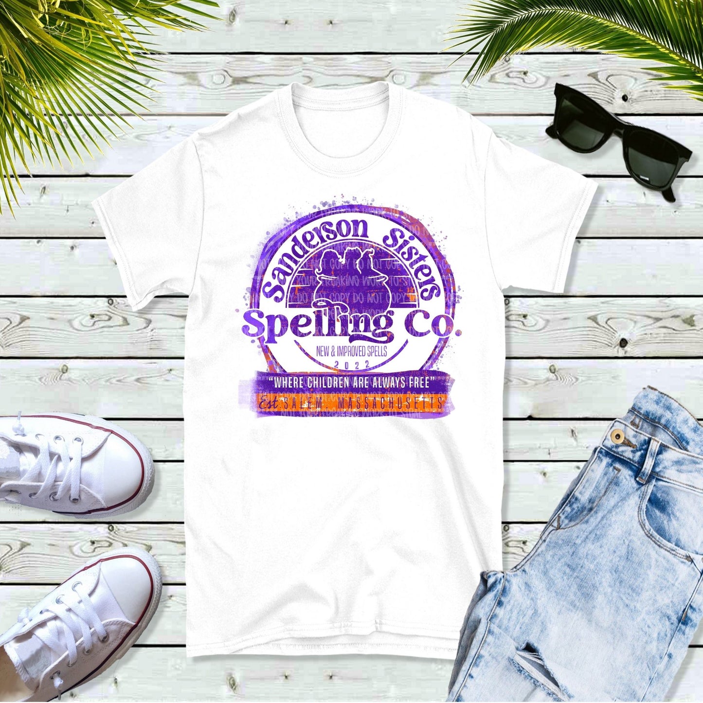 3 Color Options Halloween Sisters Spelling Co HP Unisex White Short Sleeve Shirt