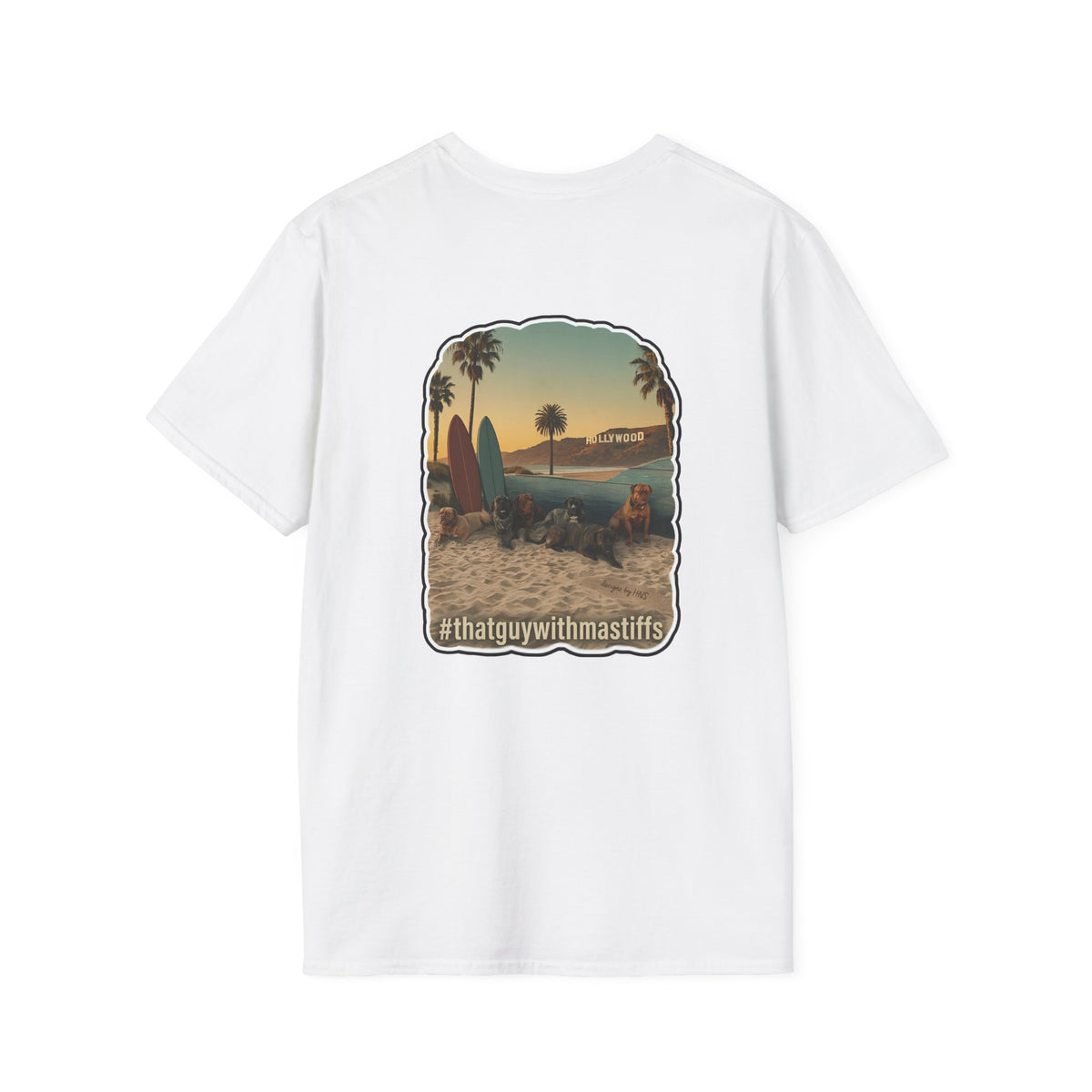 That Guy With Mastiffs Hollywood Beach Crew Graphic Unisex Tee – Official Mastiff Merch