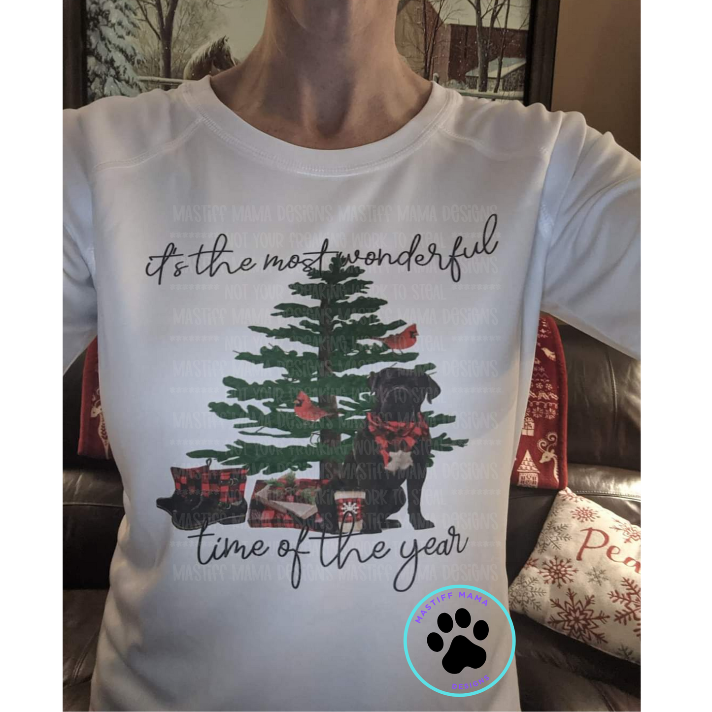 Cane Corso It's The Most Wonderful Time of the year Unisex White Short Sleeve Shirt