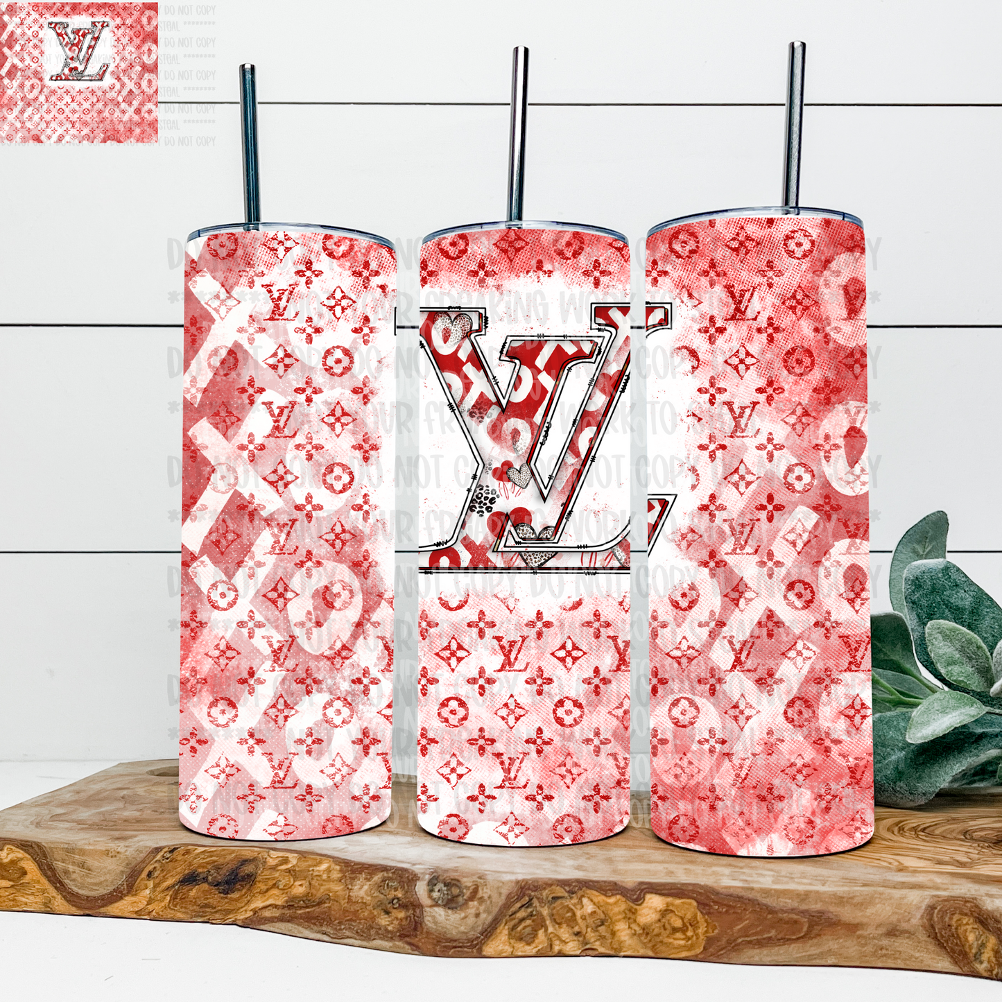 XO Valentine 20 oz Skinny Tumbler - 2 Design Color Options Limited Availability