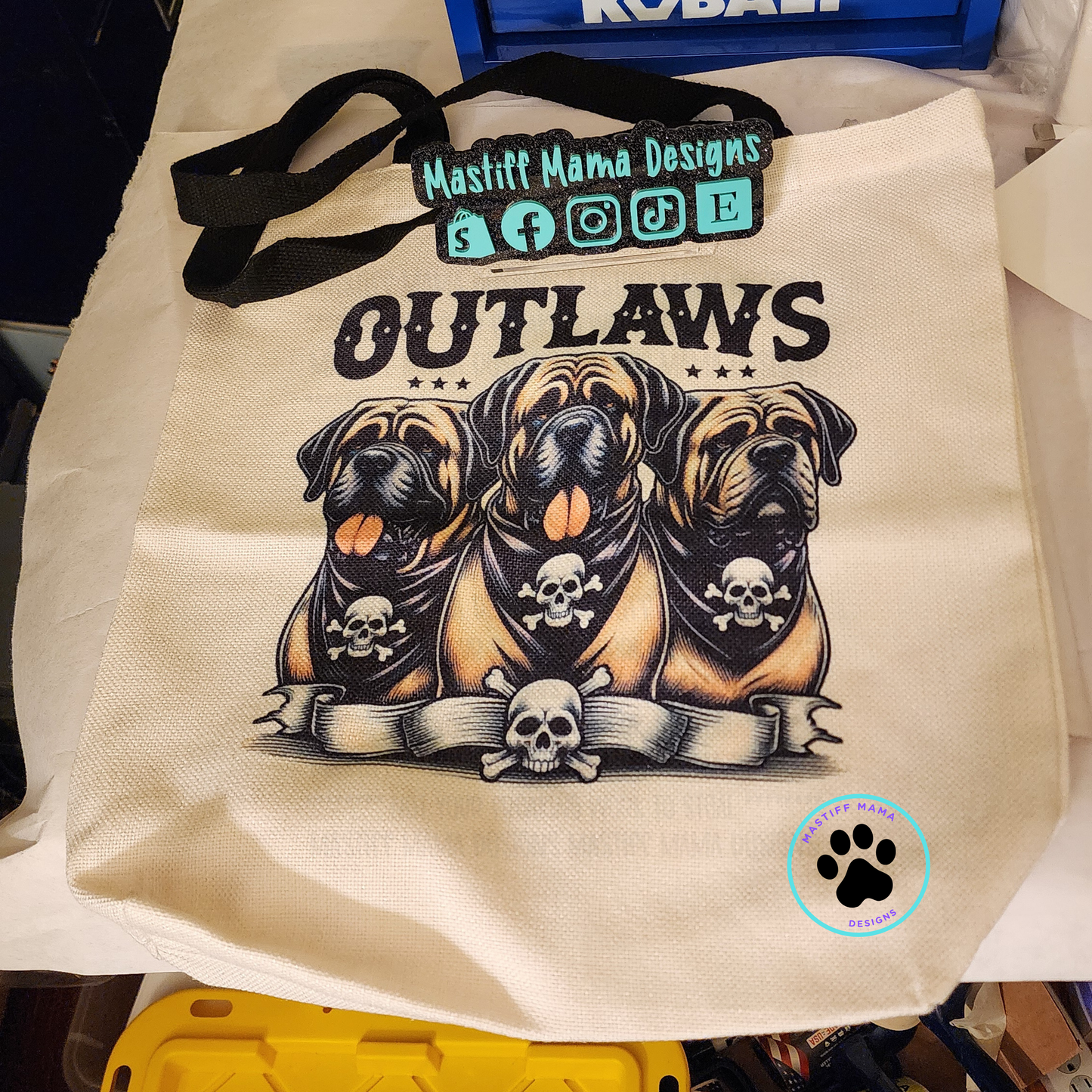 Mastiff Lovers Outlaws Tote Bag - One Sided Design