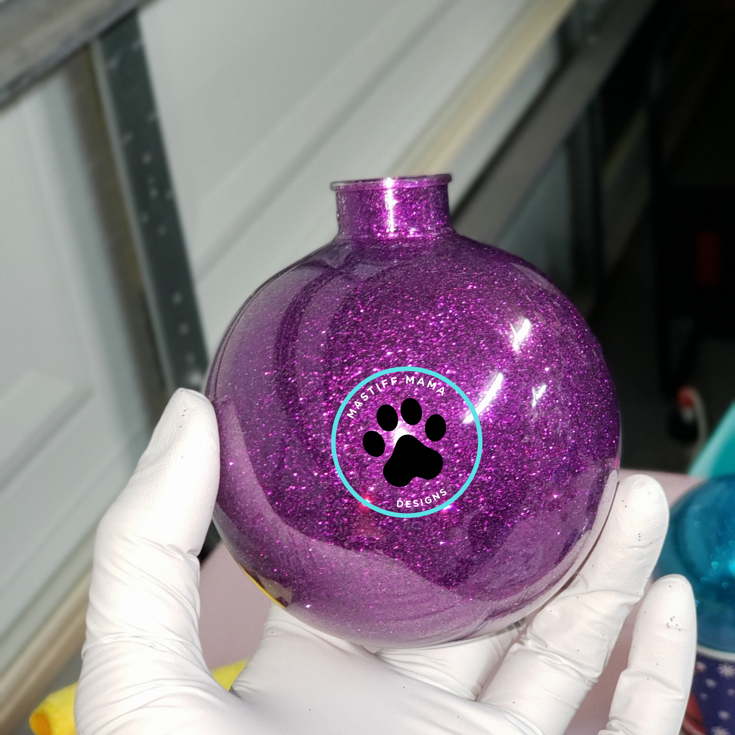 Personalized Pet Glitter Flat Style Ornament - Single Sided
