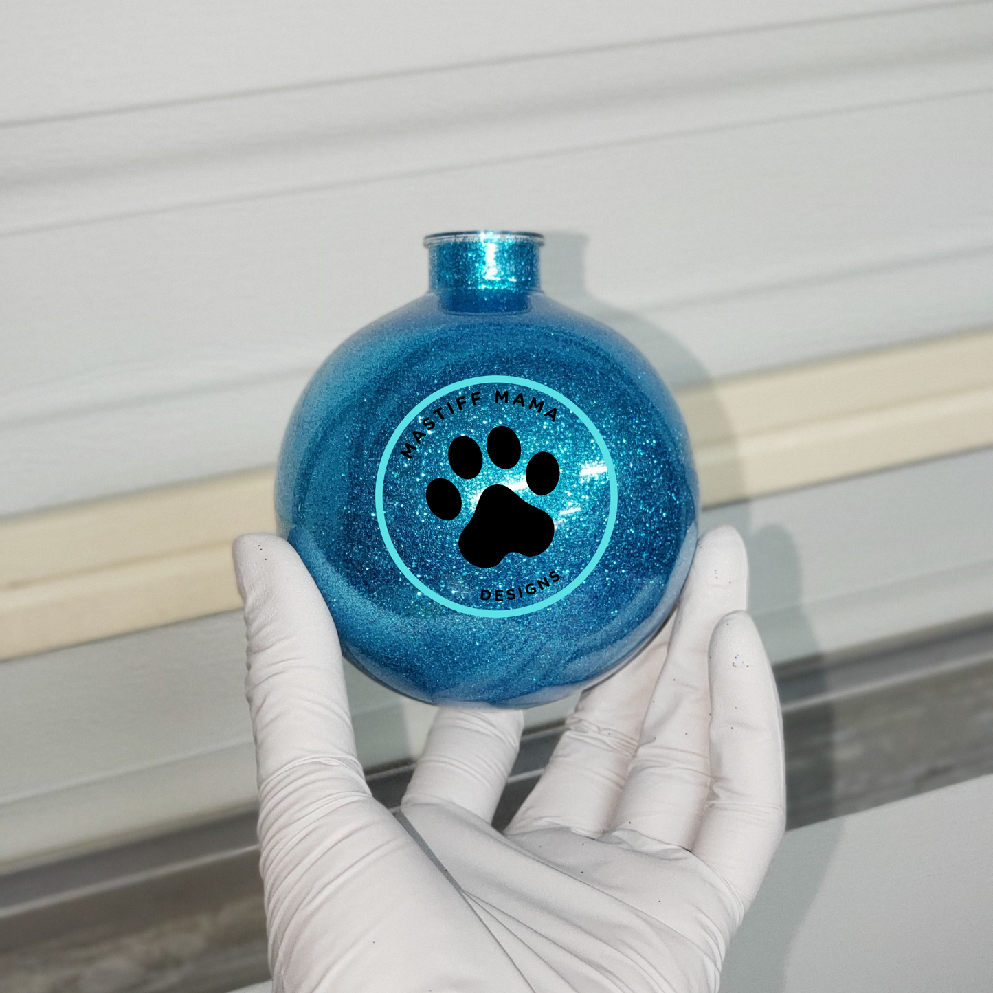 Personalized Pet Glitter Flat Style Ornament - Single Sided