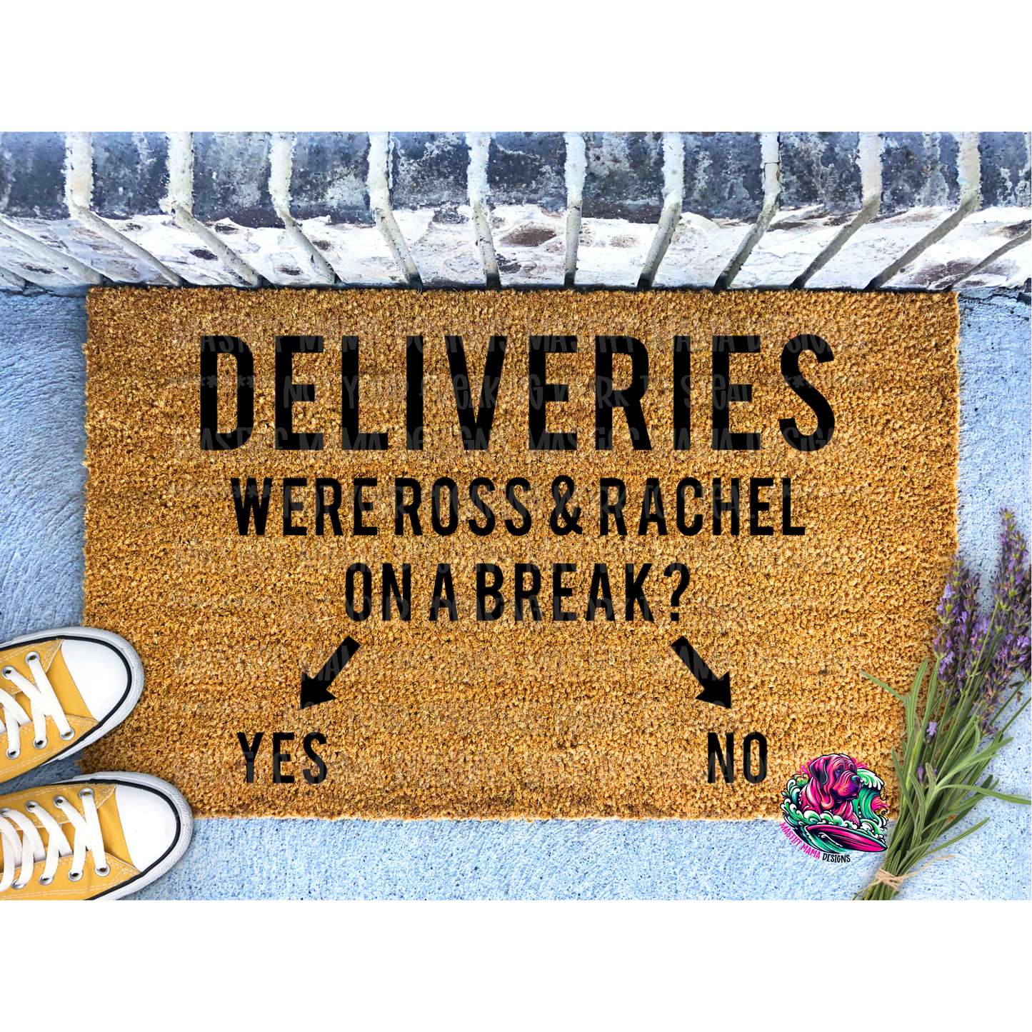 Ross & Rachel Funny Delivery Doormat
