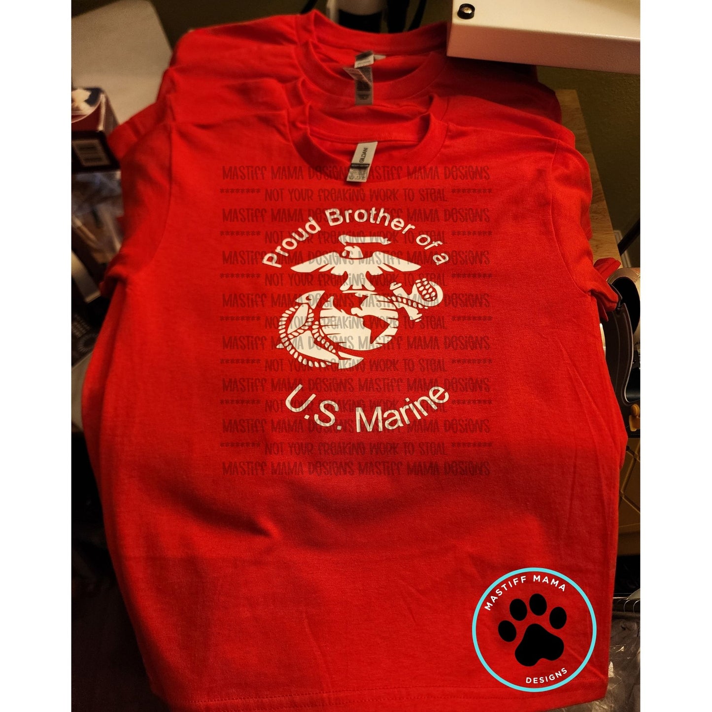 Custom Listing for Sherry O. ONLY - 4 custom front & back U.S. Marine shirts