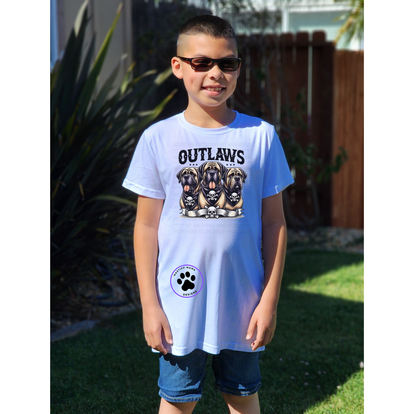 Mastiff Lovers Outlaws Kid Short & Long Sleeve Shirt And Color Options