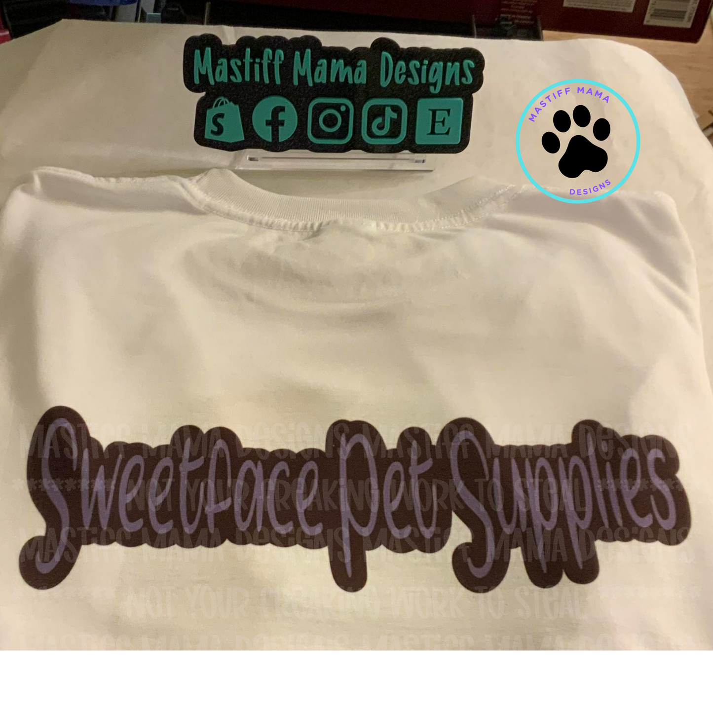 2 Custom Business Work Uniforms for Sweetface Pet Supplies ONLY