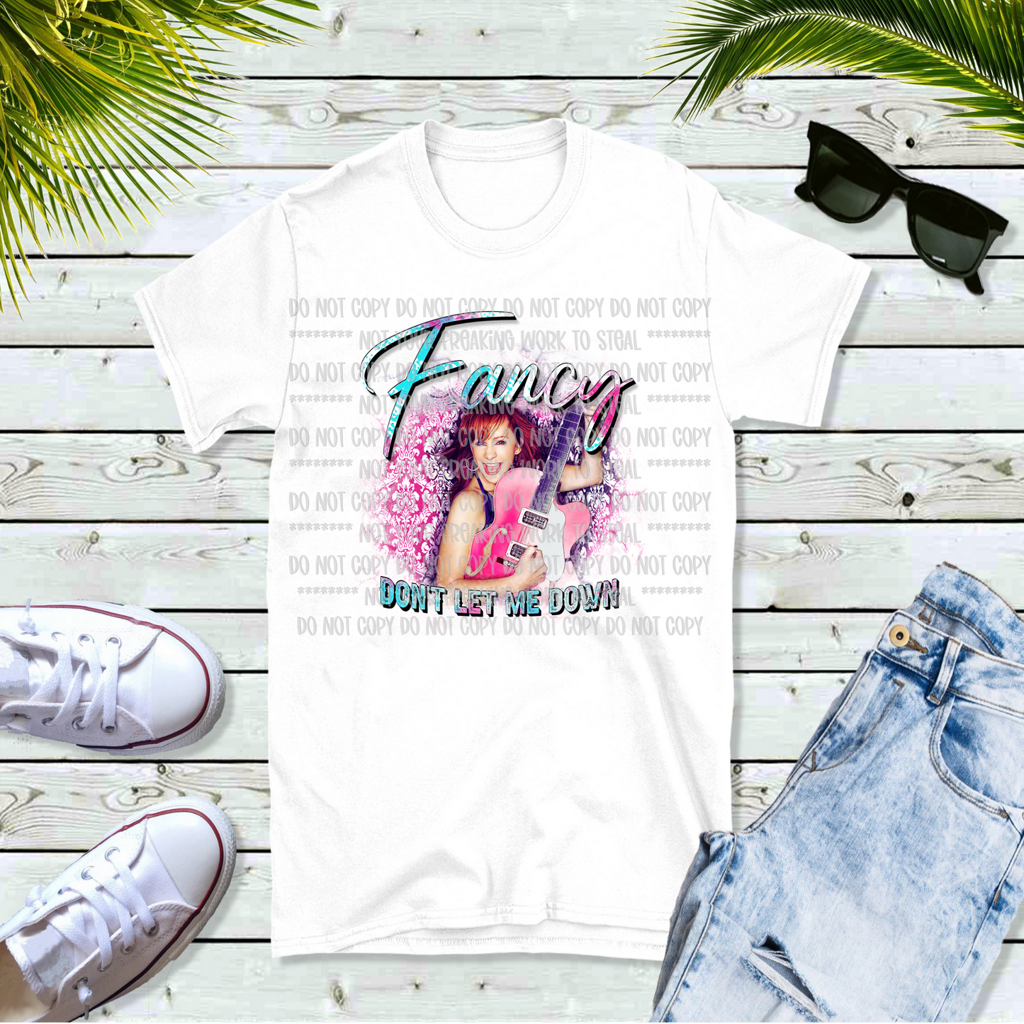 Music Fancy Don't Let Me Down Unisex White Short Sleeve Shirt - LIMITED Availability