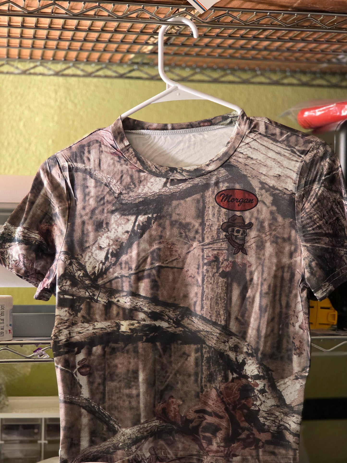 Custom Cowboy Skeleton Camo Shirt for Quenia ONLY