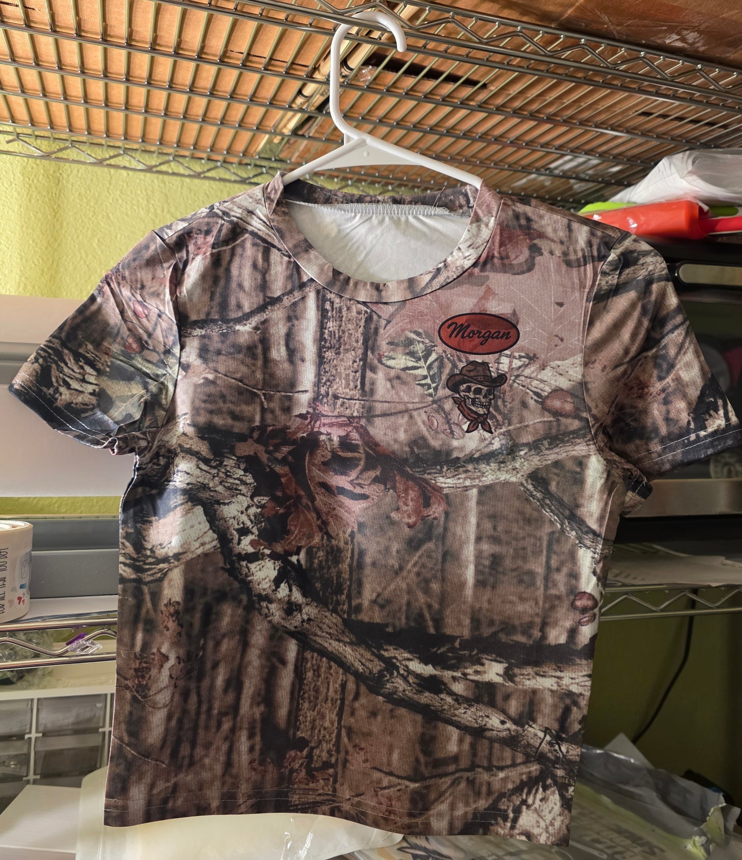 Custom Cowboy Skeleton Camo Shirt for Quenia ONLY