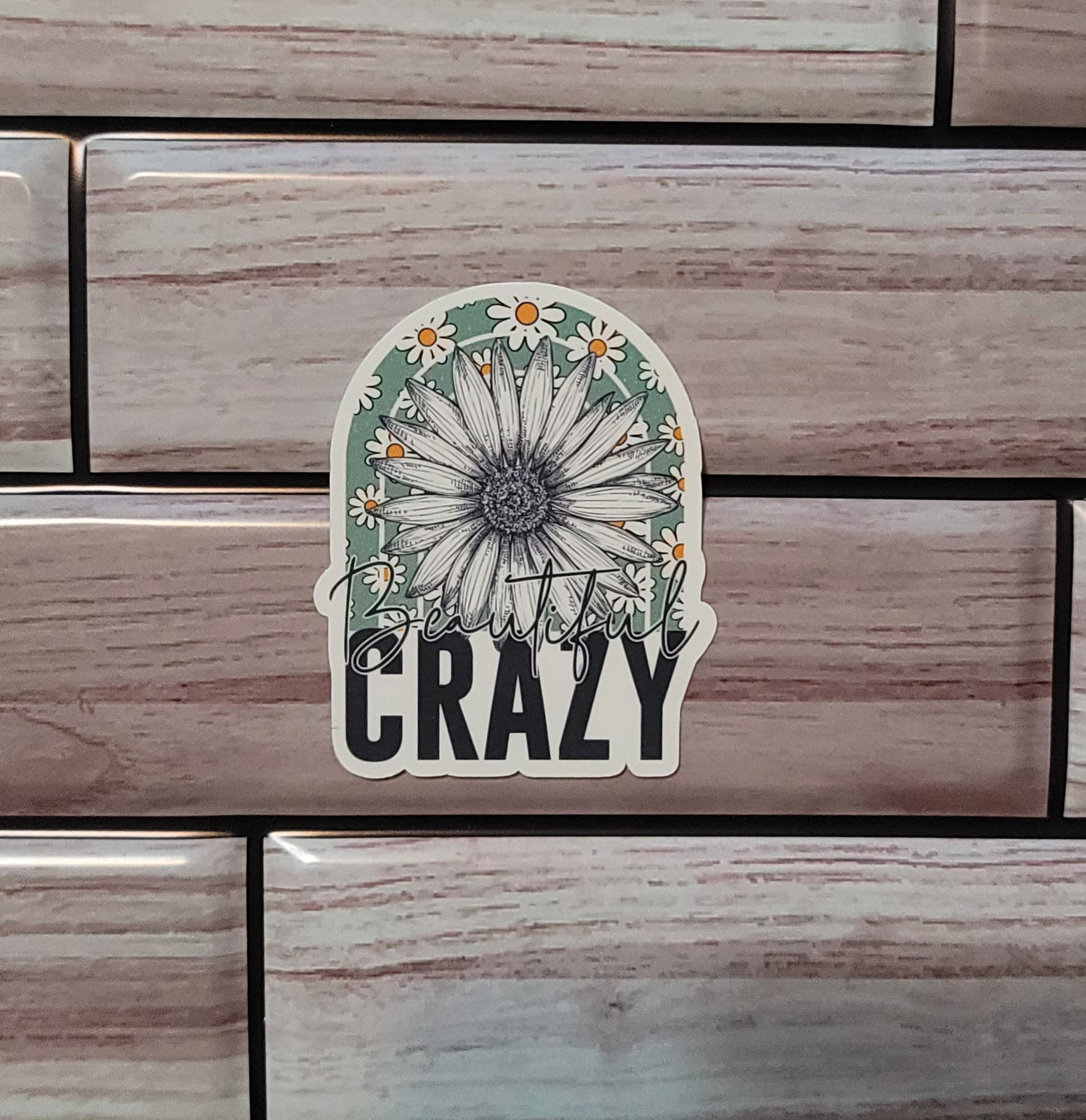 Beautiful Crazy Flower Rainbow Sticker
