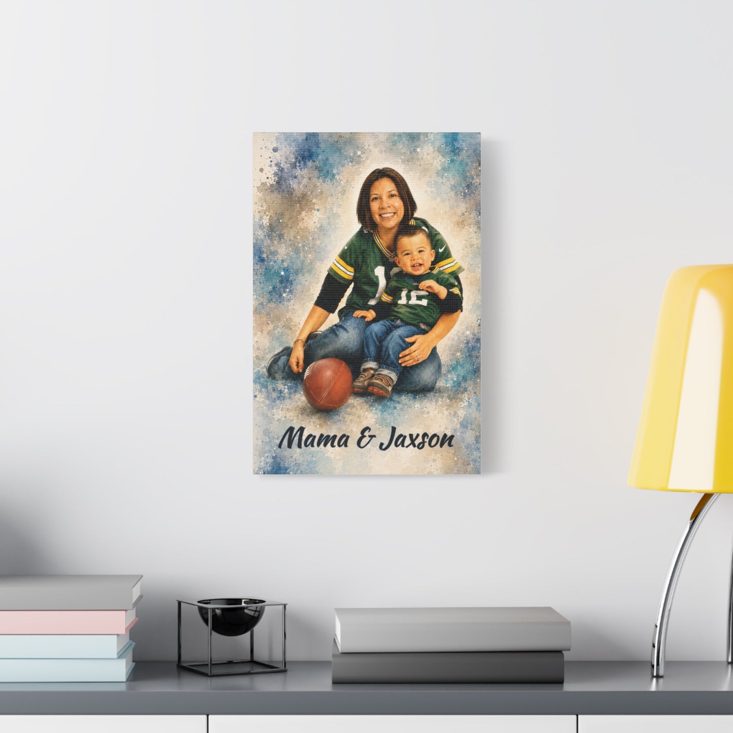 Custom Canvas Wall Art Portraits - Watercolor, Sketch & Caricature or Memorial Style - Use Drop Down Boxes to choose your art style and canvas size