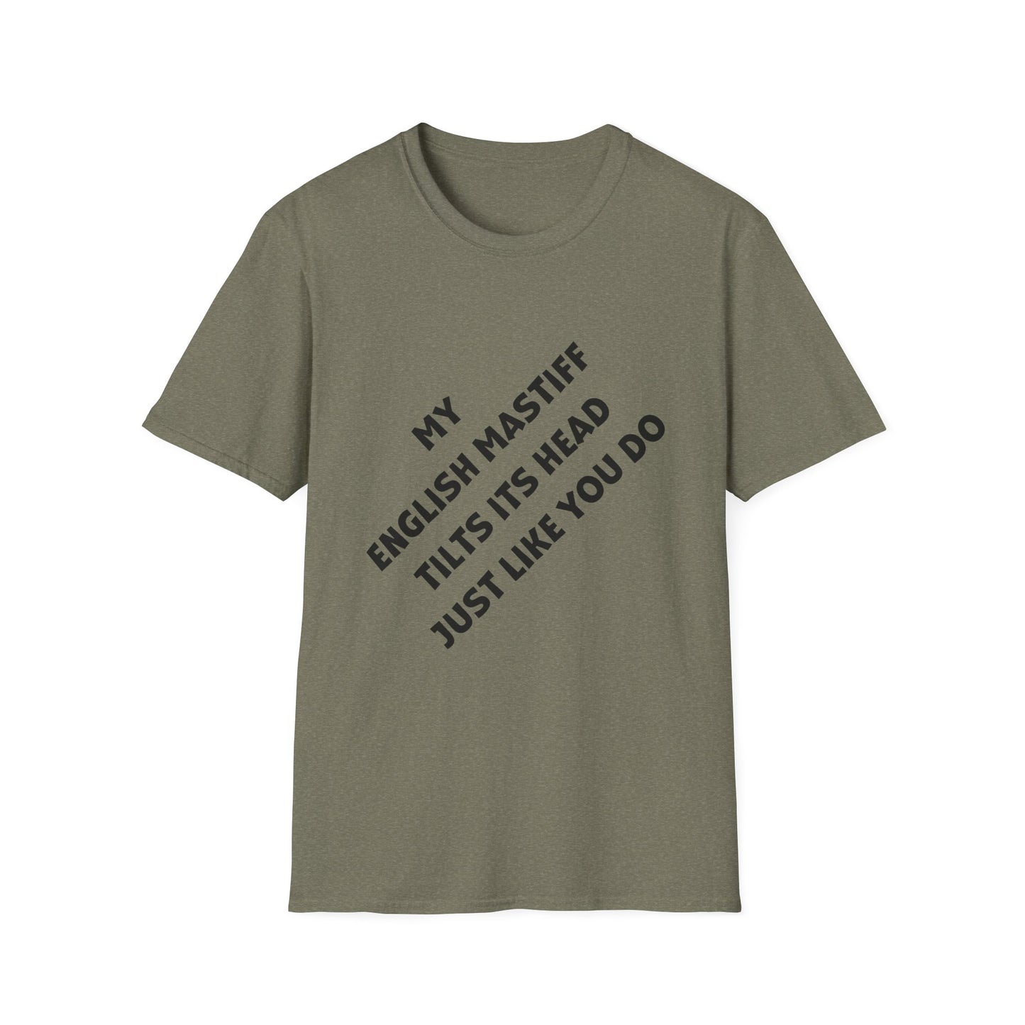 DTG Funny English Mastiff Lover's Head Tilt Unisex T-Shirt