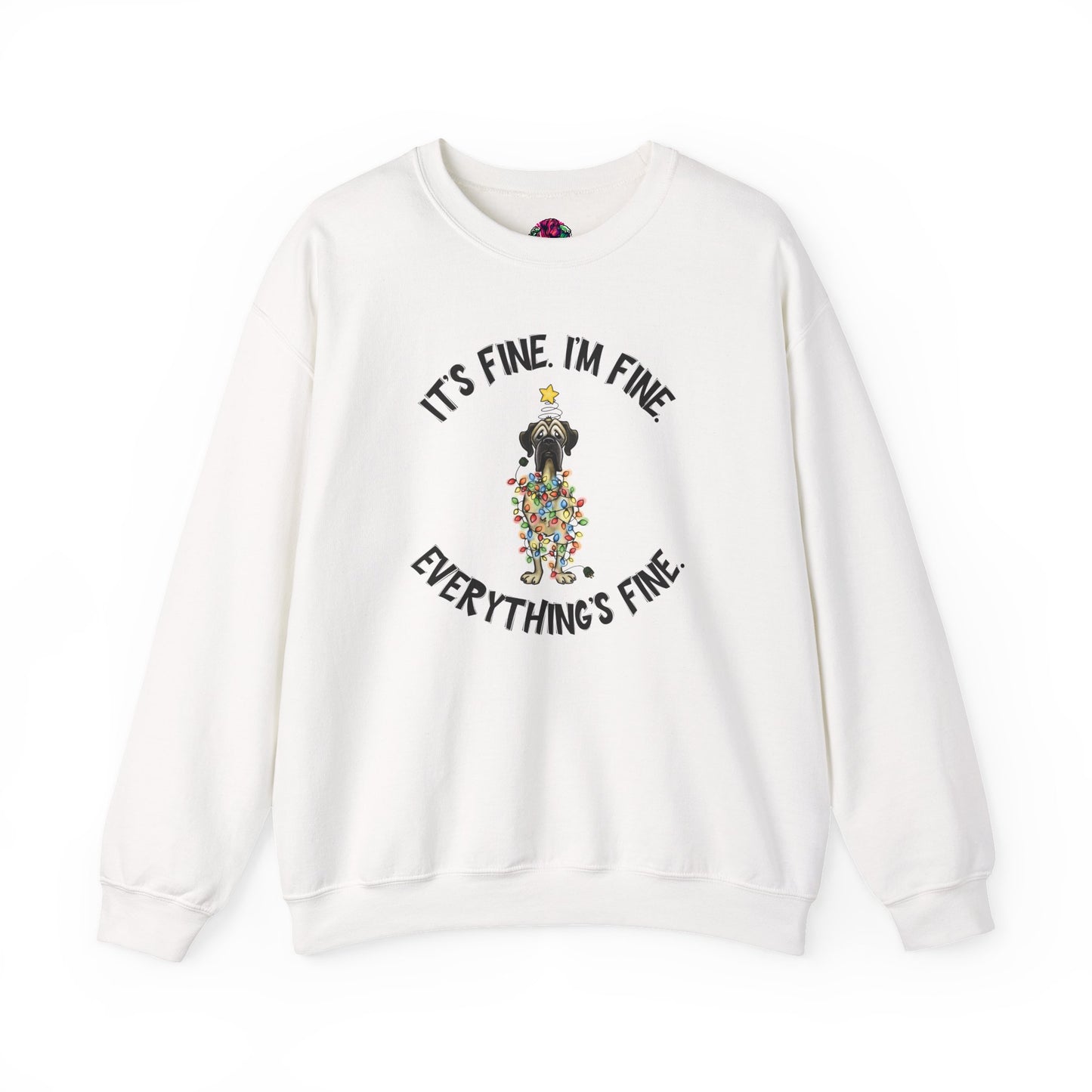 DTG Flat Frankie “It’s Fine I’m Fine Everything’s Fine” Chaotic Christmas Sweatshirt - Use Drop Down Box for Color Options