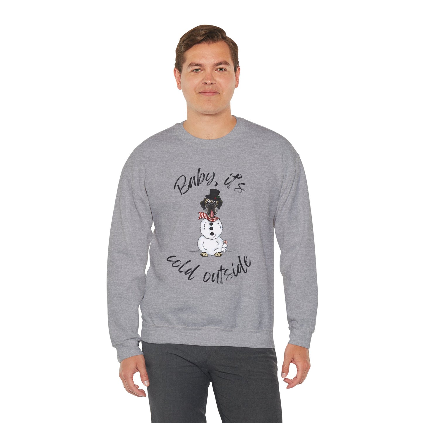 DTG Flat Frankie & Ernie the Wormie Holiday Sweatshirt "Baby, It's Cold Outside"