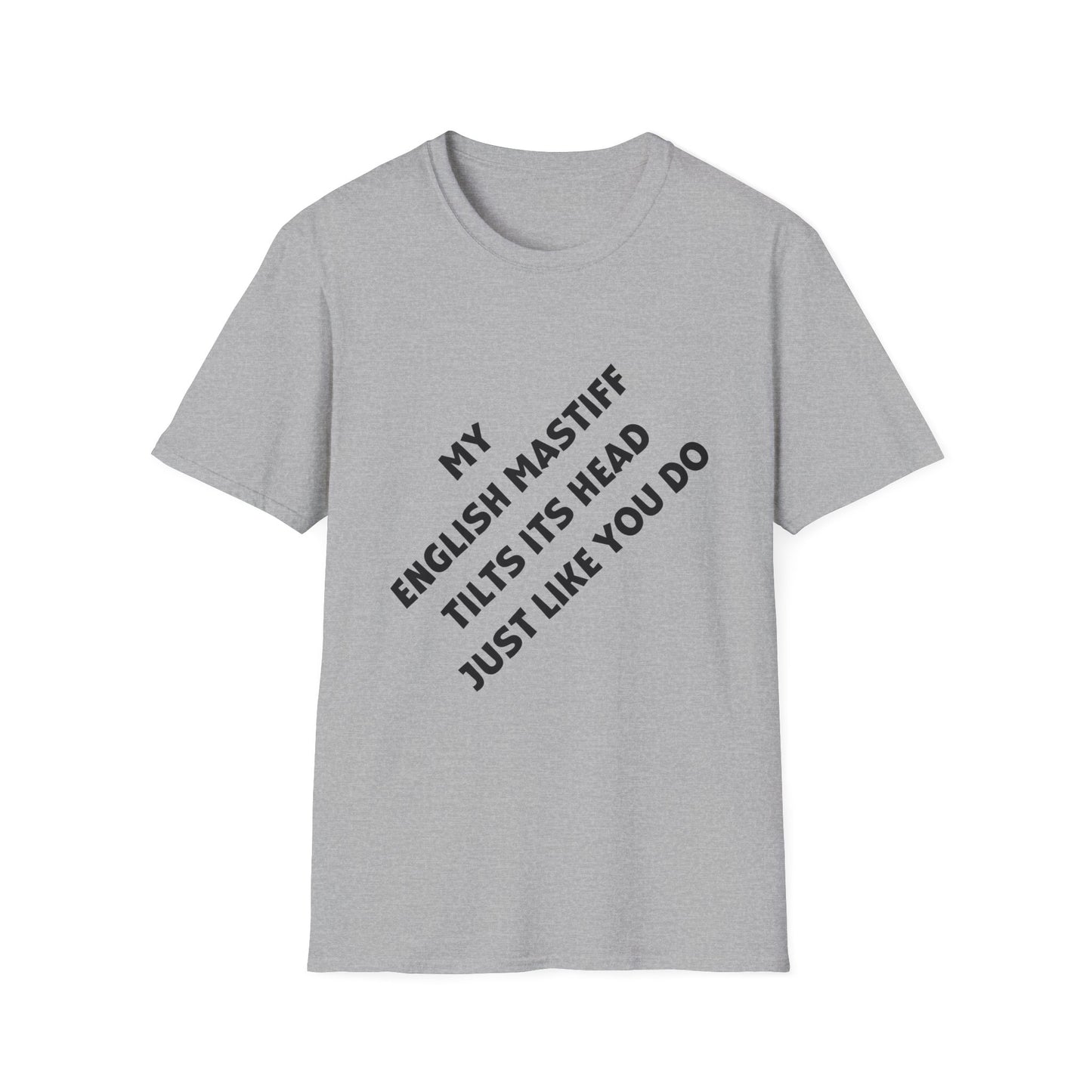 DTG Funny English Mastiff Lover's Head Tilt Unisex T-Shirt