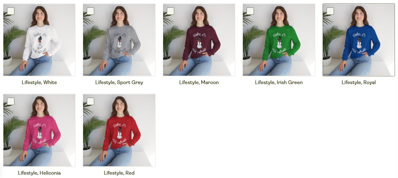 DTG Flat Frankie & Ernie the Wormie Holiday Sweatshirt "Baby, It's Cold Outside"