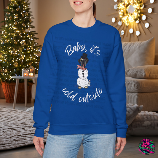 DTG Flat Frankie & Ernie the Wormie Holiday Sweatshirt "Baby, It's Cold Outside"