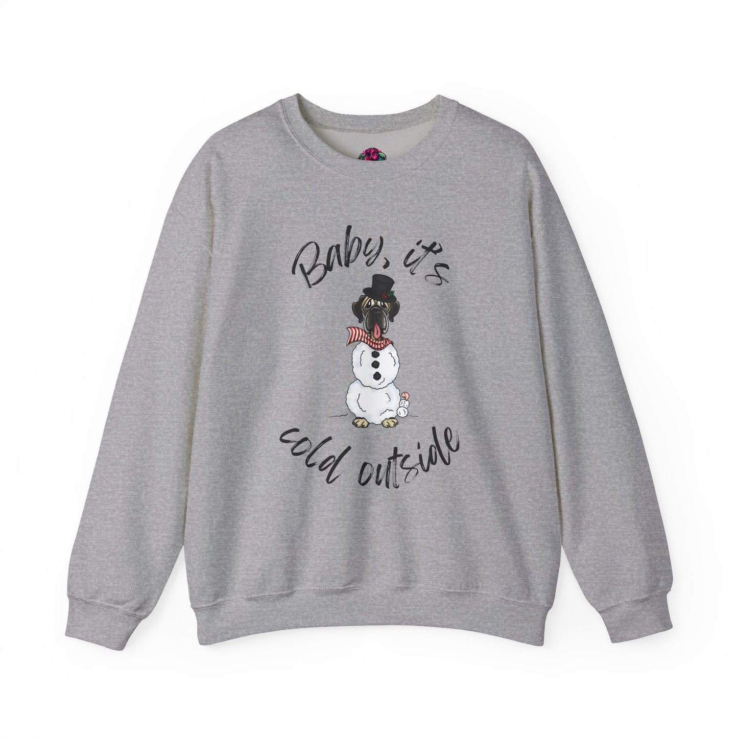 DTG Flat Frankie & Ernie the Wormie Holiday Sweatshirt "Baby, It's Cold Outside"