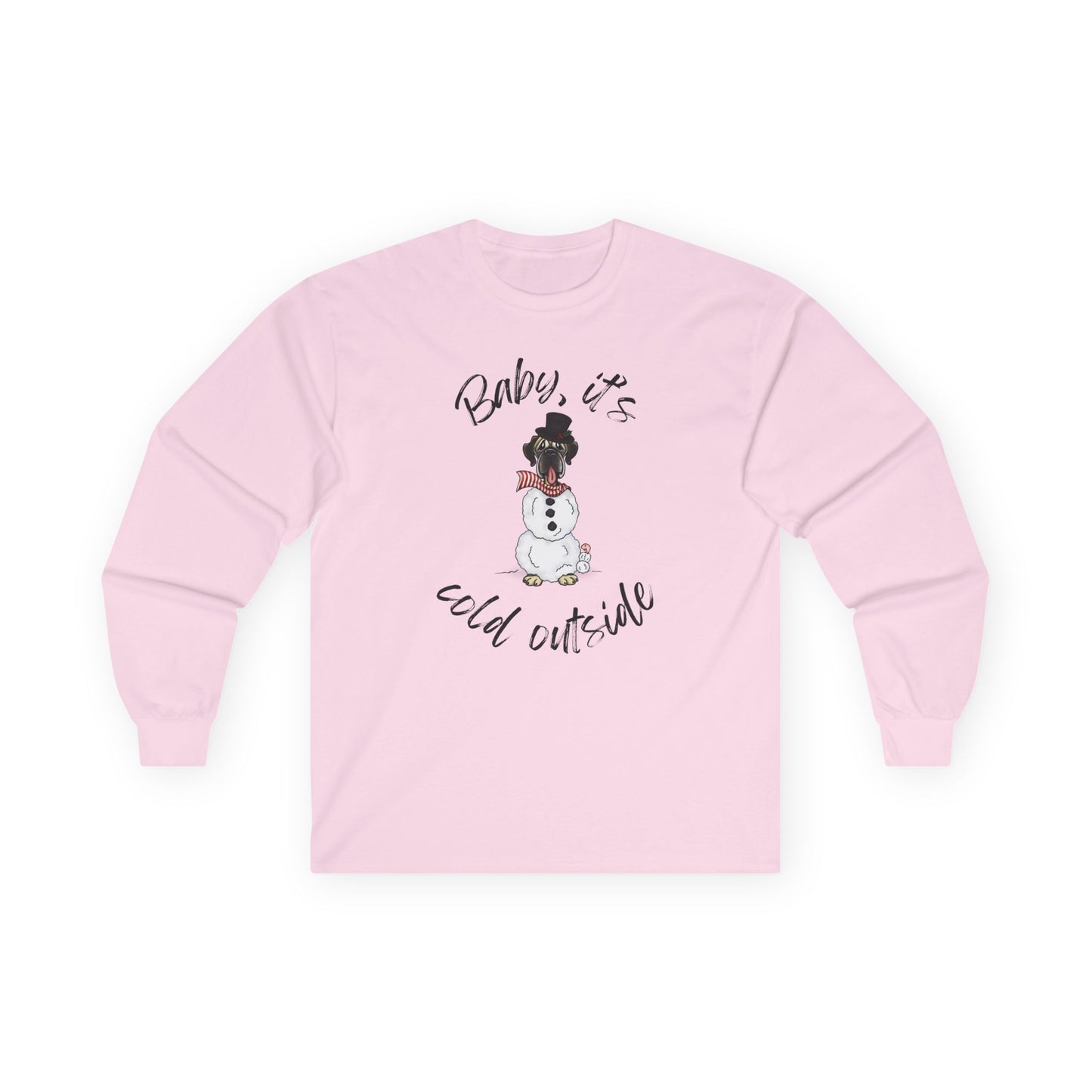 DTG Flat Frankie & Ernie the Wormie Holiday Unisex Long Sleeve Shirt "Baby, It's Cold Outside"