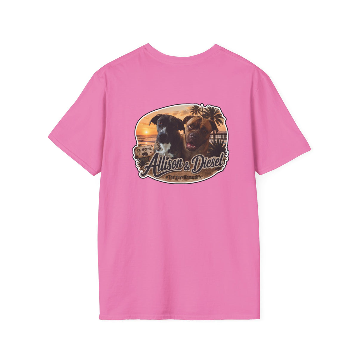 Allison And Diesel Sunset Crew Unisex Tee – Official That Guy With Mastiffs Merch