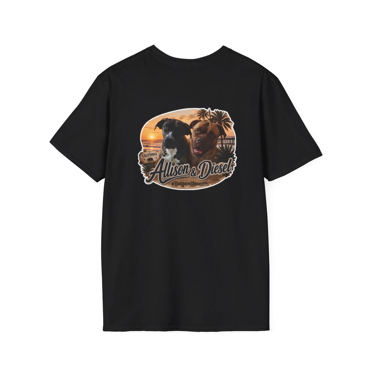 Allison And Diesel Sunset Crew Unisex Tee – Official That Guy With Mastiffs Merch