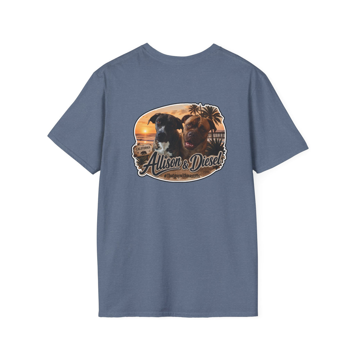 Allison And Diesel Sunset Crew Unisex Tee – Official That Guy With Mastiffs Merch