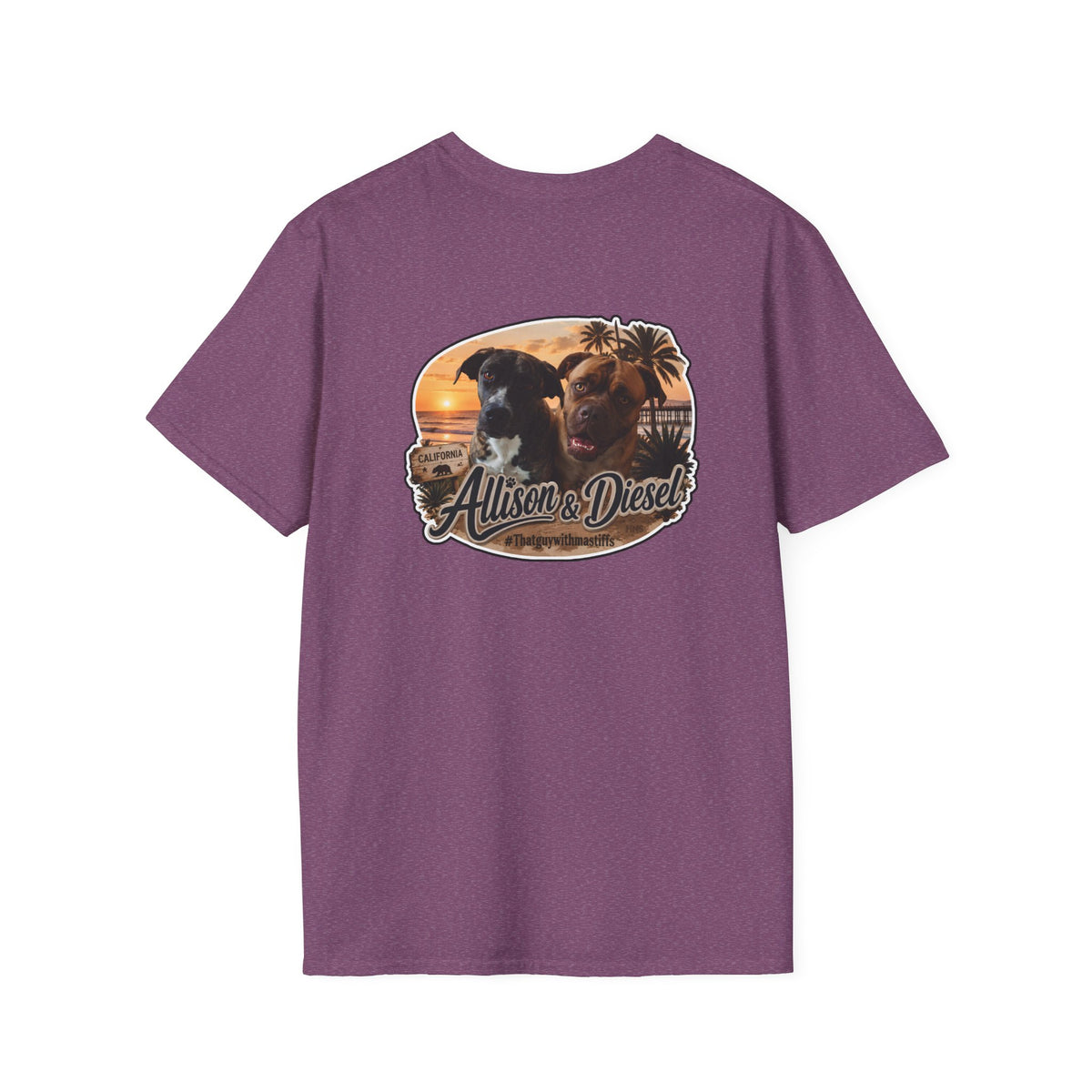 Allison And Diesel Sunset Crew Unisex Tee – Official That Guy With Mastiffs Merch