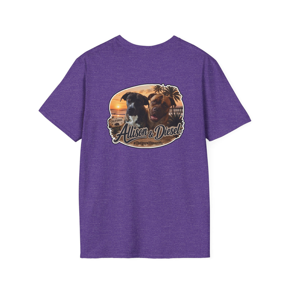 Allison And Diesel Sunset Crew Unisex Tee – Official That Guy With Mastiffs Merch